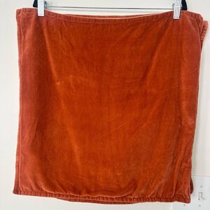 Threshold Crushed Velvet Rust Pillows Covers (2) 20”x20”